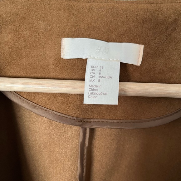 H&M Open Front Jacket W Patch Pockets Unlined - Picture 5 of 6